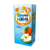 ПРОДУКТЫ ДЛЯ ДЕТЕЙ Фруто Фруто Няня сок детский яблоко и персик с  5м+ 0,2л